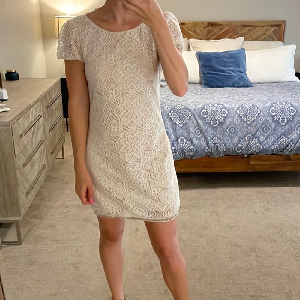 Basically Me Cream Lace Dress